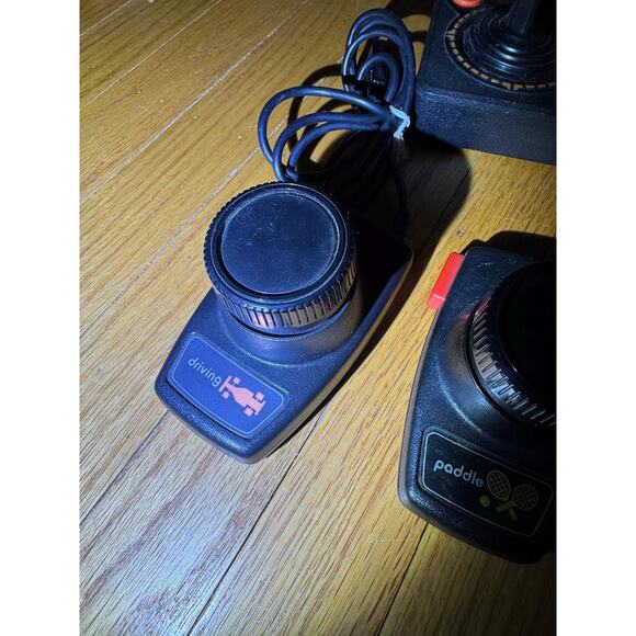 Atari 2600 UNTESTED Estate Find with 4 joysticks 2 paddles 1 driving - Picture 3 of 13